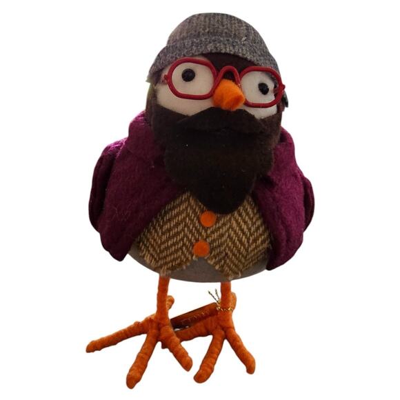 RARE 2019 Bramble Bird Fall Feathered Friends Target Spritz Maroon Glasses Hat - Picture 1 of 5